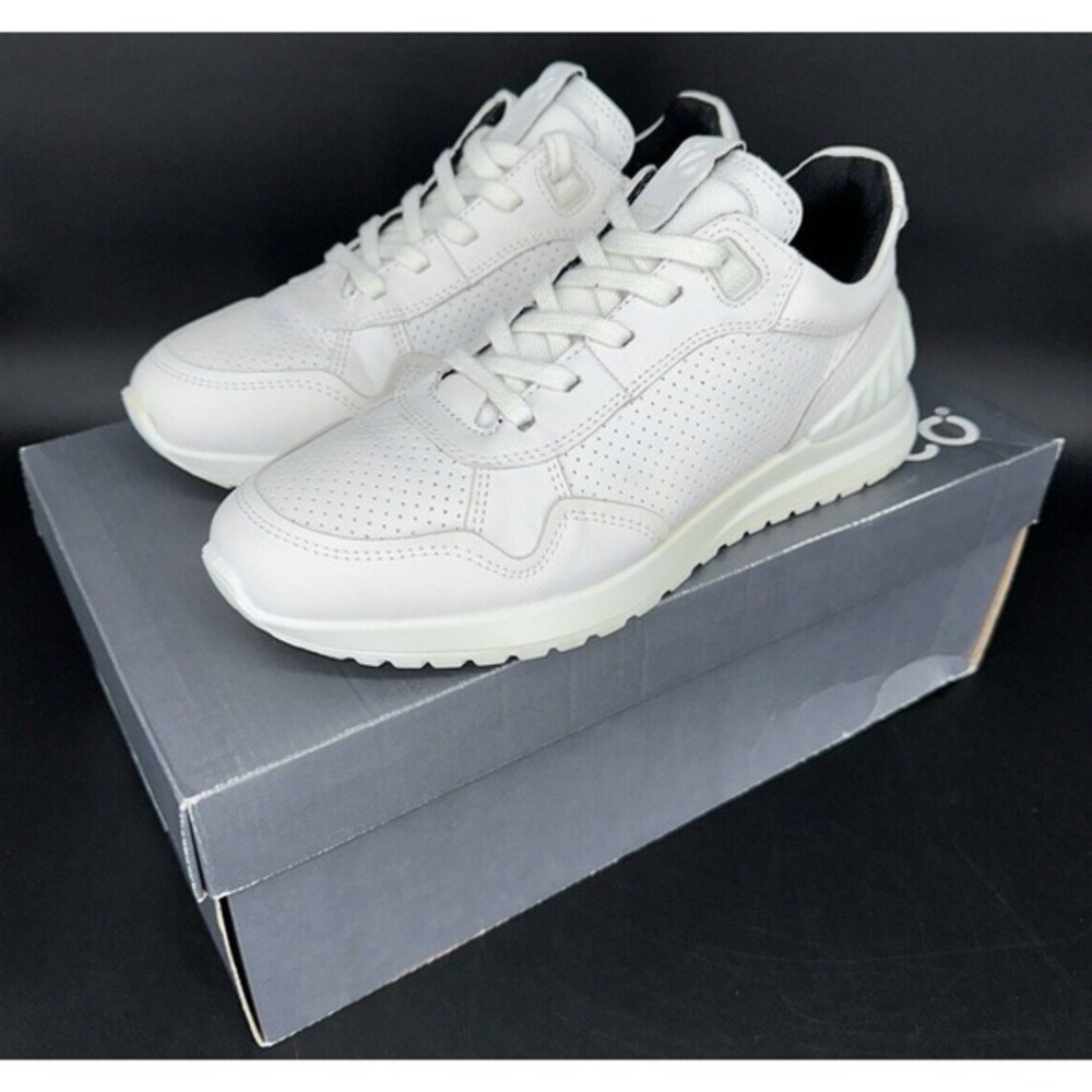 Ecco Astir‎ Lite Leather Sneaker Men White Size 5-5.5  EU 39 503414 54511